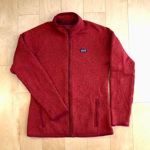 Patagonia Women’s full zip red fleece jacket size M
